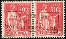 ** Coudekerque. No 6 (Maury 10I), Paire Verticale. - TB. - R (tirage 400) - War Stamps