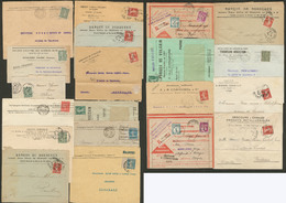 LETTRE PERFORES. Lot. 1912-1934, 20 Enveloppe, Perforations, Affts Et Obl Divers. - TB - Other & Unclassified