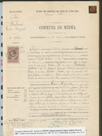LETTRE DIMENSION. Type "Femme" D'Oudiné. No 45 Sur Acte D'état Civil De Médéa 18 Avril 87. - TB - Other & Unclassified