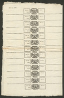 LETTRE Collection. Jeux De Cartes. 1797-1798, Feuille De 26 Bandes Pour Cartes Avec Leur Fiche De Dépôt Du 29 Frimaire A - Other & Unclassified