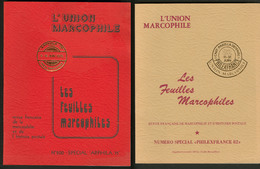 Les Feuilles Marcophiles. 52 Fascicules Entre Les Années 1973 Et 1984, Dont Années Complètes, Doubles Et Spéciaux, Broch - Unclassified