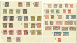 * Collection. 1899-1928 (Poste, Taxe), Valeurs Moyennes Et Séries Complètes, Qqs Doubles Obl. - TB - Other & Unclassified