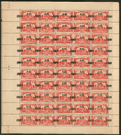 ** Double Surcharge. No 148a, Feuille De 50 Ex, Superbe - Nuevos