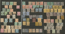 Oblitérations. 1859-1884 (Poste, Taxe), Des Valeurs Moyennes Et De Bonnes Oblitérations Sur Timbres De L'émission Généra - Collections