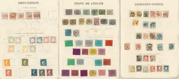 Anciens Etats. Collection. 1850-1870 (Poste, Taxe Pour Journaux), Bonnes Et Moyennes Valeurs, Qqs Ex *. - TB, B Ou Pd - Unclassified