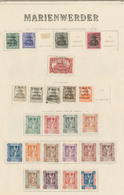 * MARIENWERDER. Collection. 1920 (Poste), Entre Les N°1 Et 43, Complète Sauf 3, 25 Et 25A, Quatre Ex Obl. - TB - Other & Unclassified
