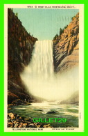 YELLOWSTONE, WY - GREAT FALLS - OF THE YELLOWSTONE - TRAVEL IN 1940 - HATNES PICTURE SHOPS INC - - Yellowstone