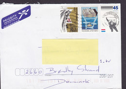 Netherlands PRIORITY Prioritaire Label NEUWEGEIN 2010 Cover Brief BRØNDBY STRAND Denmark Iceskating Universität - Brieven En Documenten