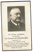 Bid Voor De Ziel - Jan Corneel DE BEUKELAER (P. Luyts) - Santvliet 1864 / Mechelen 1944 - 2 Scans - Devotieprenten