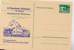 DDR P85F-1F-84 C2-a Frage-Postkarte Zudruck HAFENFEST DRESDEN-HELLERAU 1984 - Private Postcards - Mint