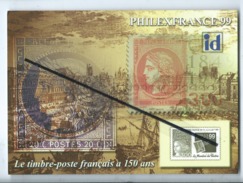 Carte Moderne - Philexfrance 99 - Le Timbre Poste Français à 150 Ans  -  Philexfrance 99 -  Paris 2 - 11 Juillet 1999 - Otros & Sin Clasificación