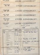 VP10.808 - PARIS - Lycée Condorcet - 6 Bulletins Scolaires - Elève ALLO - Diploma & School Reports