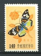 209 FORMOSE 1958 - Yvert 252 - Papillon - Neuf ** (MNH) Sans Trace De Charniere - Unused Stamps