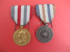 2 Médailles  Des Chemins De Fer/ Argent Et Or/ R Labarre/ 1948 Et 1958      Med176 - Frankrijk