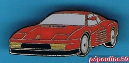 1 PIN'S //  ** COUPÉ SPORT ** FERRARI ** TESTAROSSA ** . (Corner Coinderoux) - Ferrari