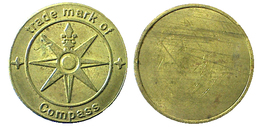 03353 GETTONE TOKEN JETON FICHA ADVERTISING TRADE MARK COMPASS - Autres & Non Classés