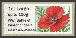 GB 2017 A014 STAMPEX AUTUMN WAR PASSCHENDAELE 1ST LARGE SINGLE POST & GO ATM MNH - Unused Stamps