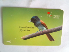 Singapore Phonecard 25SIGD Asian Paradise Flycatcher $10 - Pájaros Cantores (Passeri)