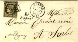 Grille / N° 3 Càd T 15 MEYMAC (18) Cursive 18 / Bugeat Sur Lettre Avec Texte Pour Sarlat. 1850. - TB / SUP. - RR. - 1849-1850 Ceres