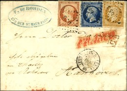 Losange DS3 / N° 13 + 14 + 16 Càd (DS3) PARIS (DS3) 60 Sur Lettre Pour Hanovre. 1855. - TB. - 1853-1860 Napoléon III