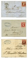 Lot De 3 Lettres Affranchies Avec N° 17 Et 17A. - TB. - 1853-1860 Napoléon III