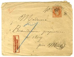 GC 696 / N° 31 Càd T 17 CHATILLON-S-SEINE (20) 13 AOUT 72 Sur Lettre 2 Ports Insuffisamment Affranchie Pour Scy Près Met - 1863-1870 Napoléon III Con Laureles