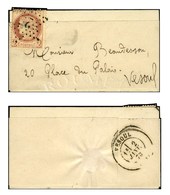 Etoile 25 / N° 51 Sur Carte De Visite Pour Vesoul. Au Verso, Càd D'arrivée 2 JANV. 73. - SUP. - 1871-1875 Cérès