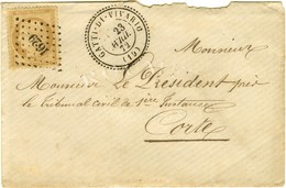 PC Du GC 1629 / N° 59 Càd T 24 GATTI-DI-VIVARIO (19) Sur Lettre Locale Pour Corte. 1872. - SUP. - 1871-1875 Ceres