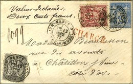 Càd T 18 NANCY / MEURTHE ET MOSELLE / N° 71 + 77 + 79 Sur Lettre Chargée. 1877. - TB / SUP. - 1876-1878 Sage (Type I)