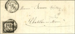 Càd T 22 CHATILLON-S-MARNE (49) / Taxe N° 1. 1859. - SUP. - R. - 1859-1959 Briefe & Dokumente