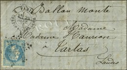 Etoile 28 (rare) / N° 29 Càd PARIS / R. CARDINAL LEMOINE 29 SEPT. 70 Sur Lettre Pour Tartas. Au Verso, Càd De Passage BO - Guerra De 1870