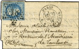 Etoile 18 / N° 29 Càd PARIS / R. D'AMSTERDAM 23 SEPT. 70 Sur Lettre Pour Toulouse. Au Verso, Càd D'arrivée 23 OCT. 70. L - Guerra De 1870