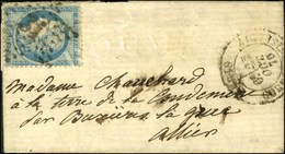 Etoile 31 (rare) / N° 37 Càd PARIS / CORPS LEGISLATIF 25 OCT. 70 Sur Lettre Pour Buxière-la-Grue (Allier). Au Verso, Càd - War 1870