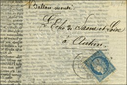 Etoile / N° 37 Càd PARIS (60) 31 OCT. 70 Sur Agence Havas édition Française, Adressée à L'Echo De Saone Et Loire à Autun - Guerre De 1870