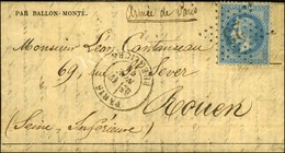 Etoile 23 (rare) / N° 29 Càd PARIS / RUE ALIGRE 17 NOV. 70 Sur Gazette N° 8 Pour Rouen. Mention Manuscrite Au Recto '' A - Guerre De 1870