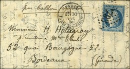 GC 2793 / N° 37 Càd PARIS / PASSY LES PARIS 30 NOV. 70 Sur Lettre Pour Bodeaux. Au Verso, Càd D'arrivée 3 DEC. 70. LE JU - Guerra De 1870