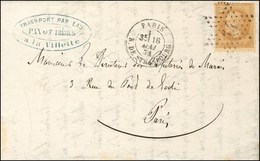 Etoile 14 / N° 28 Càd PARIS / R. DE STRASBOURG 16 MAI 71 Sur Lettre Avec Texte Et En-tête Illustré Des Bateaux à Vapeur - Guerre De 1870