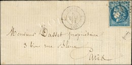 Etoile 4 / N° 46 Càd 7 PARIS 7 (60) 5 MAI 71 Sur Lettre Avec Texte D'Aix-les-Bains, Acheminée Par Passeur Privé Et Remis - War 1870