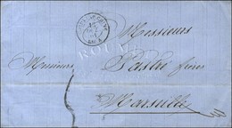 Càd CORPS EXP. CHINE / Bau A 13 OCT. 61 Taxe Tampon 5 Sur Lettre Avec Texte Daté De Saigon Le 10 Octobre 1861 Pour Marse - Army Postmarks (before 1900)