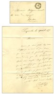 Càd TOULON / CAMP DE PORQUEROLLES Sur Lettre Avec Timbre Manquant Et Texte Daté De Porquerolles Le 29 Août 1856. Excepti - Marques D'armée (avant 1900)