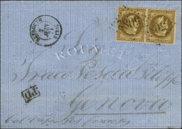 GC 5082 / N° 30 Paire Càd BEYROUTH / SYRIE Sur Lettre Pour Gènes. 1871. - TB. - Otros & Sin Clasificación