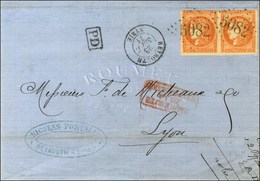 GC 5082 / N° 48 Paire (def) Càd BEYROUTH / SYRIE Sur Lettre 2 Ports Pour Lyon. 1871. - TB. - Sonstige & Ohne Zuordnung