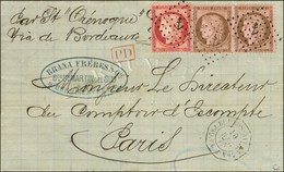 Ancre / N° 57 + 58 (2) Càd Octo BUENOS AIRES / PAQ. FR J N° 2 Sur Lettre Pour Paris. 1875. - SUP. - R. - Correo Marítimo
