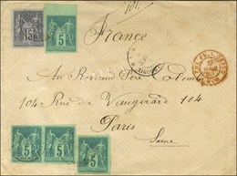 Càd Nlle - CALEDONIE / NOUMEA / Col. Gen. N° 31 (4) + 33 Sur Lettre Pour La France. 1880. - SUP. - R. - Sonstige & Ohne Zuordnung