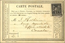 Càd Nlle - CALEDONIE / NOUMEA / Col. Gen. N° 40 Sur Carte Précurseur Adressée à Bord D'une Goélette à Kanala. 1883. Rari - Autres & Non Classés