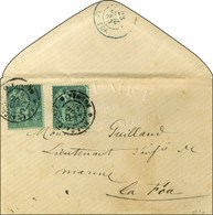 Càd Nlle - CALEDONIE / NOUMEA / Col. Gen. N° 49 (2) Sur Lettre Adressée à La Foa. Au Verso, Càd Bleu D'arrivée. 1883. - - Other & Unclassified