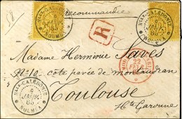 Càd Nlle - CALEDONIE / NOUMEA / Col. Gen. N° 53 (2) Sur Lettre Recommandée Pour La France. 1885. - SUP. - R. - Autres & Non Classés