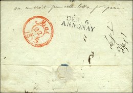 DEB. 6 / ANNONAY Sur Lettre Avec Texte Daté 1815. - TB / SUP. - Autres & Non Classés