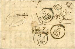 DEB. 7 / SEDAN + DEB. 49 / REIMS Sur Lettre Avec Texte Daté 1827. - TB / SUP. - Other & Unclassified