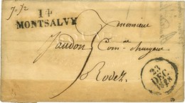 14 / MONTSALVY Sur Lettre Avec Texte Daté 1828. - TB / SUP. - Other & Unclassified